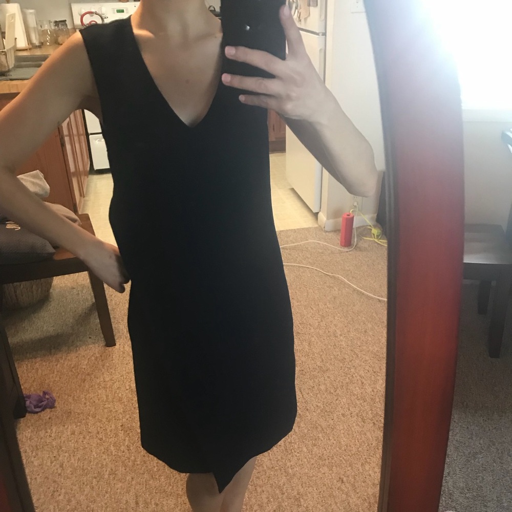 JCrew Assymetrical Navy Shift Dress